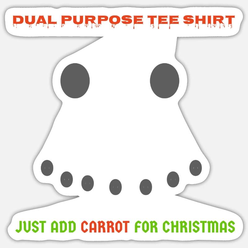 ChristmasHalloweenTeeShirt - Sticker size S (10 x 10 cm) - white matte