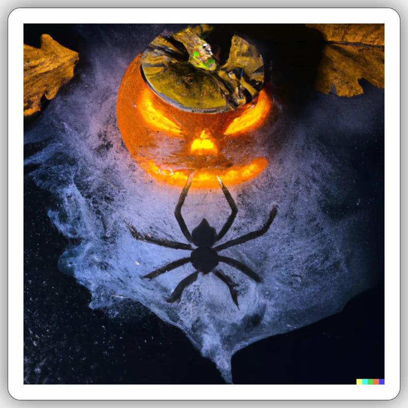 Helloween2 - Sticker Größe S (10 x 10 cm) - Mattweiß