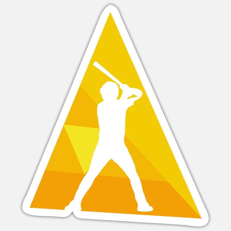 Baseball Baseball Bat Fielding - Sticker taille S (10 x 10 cm) - blanc mat