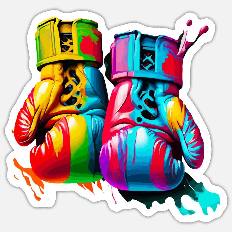 Boxe Sticker taille S (10 x 10 cm)