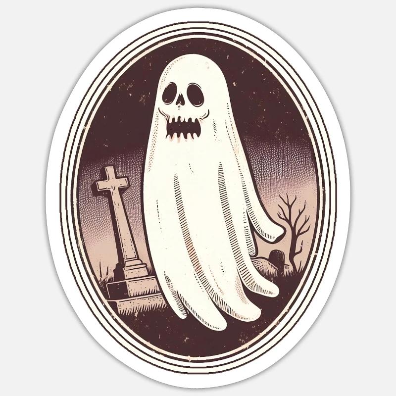 Halloween Ghost Witching Hour Ghost Sticker size S (10 x 10 cm)