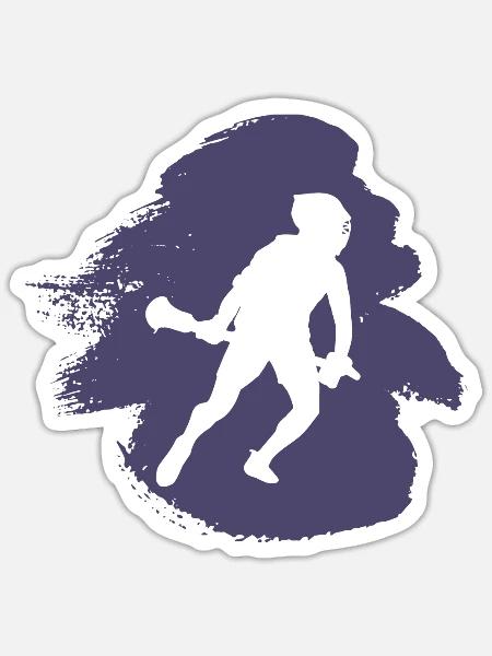 Lacrosse Lacrosse Intercrosse - Sticker Größe S (10 x 10 cm) - Mattweiß