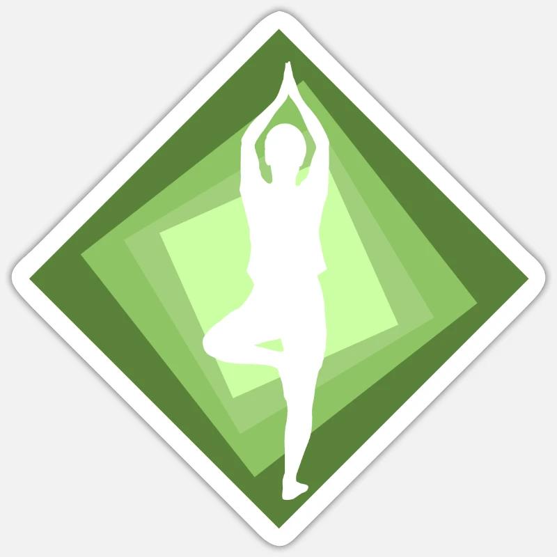 Vinyasa Mantra - Sticker taille S (10 x 10 cm) - blanc mat