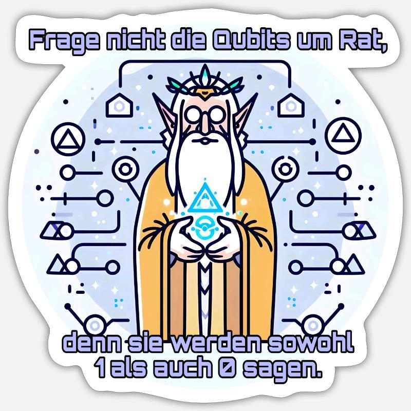 Qubits sind Elben Sticker Größe S (10 x 10 cm)