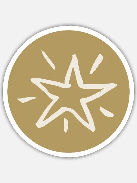 mein Stern für Weihnachten oder Advent - Sticker Größe S (10 x 10 cm) - Mattweiß