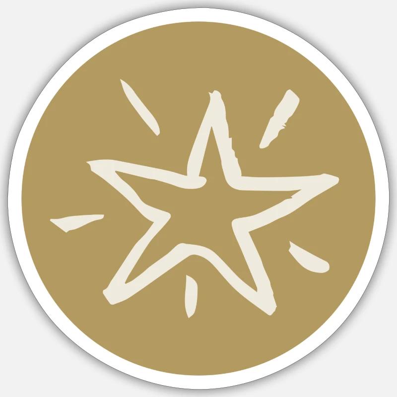 mein Stern für Weihnachten oder Advent - Sticker Größe S (10 x 10 cm) - Mattweiß