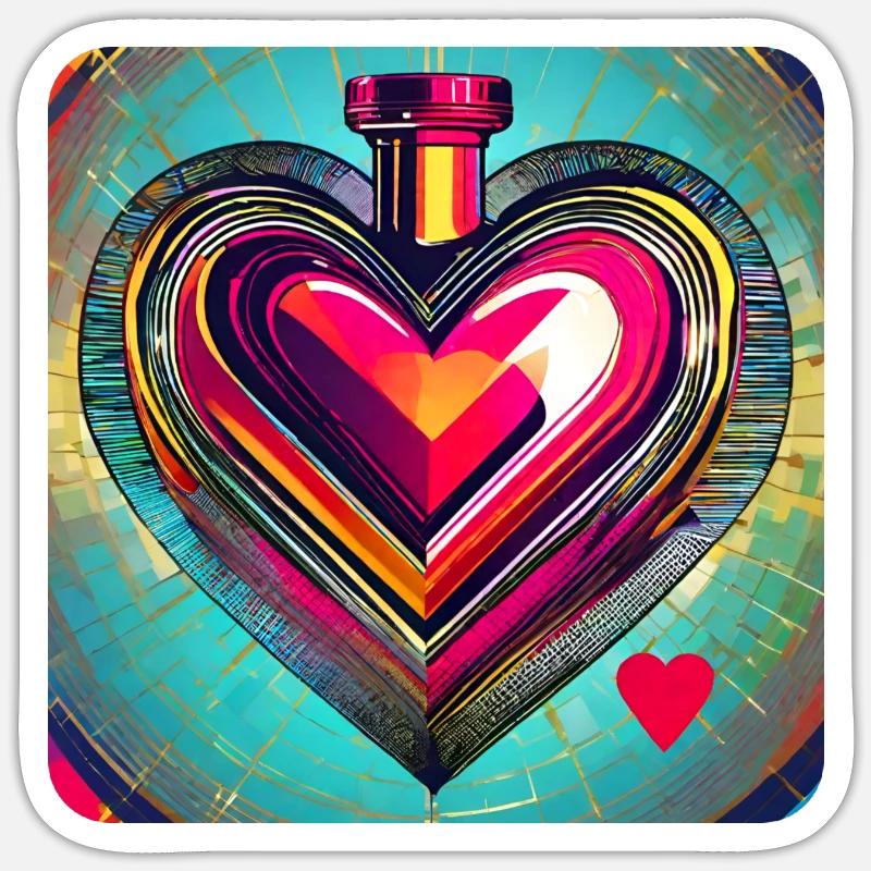 Élixir d’amour - Sticker taille S (10 x 10 cm) - blanc mat