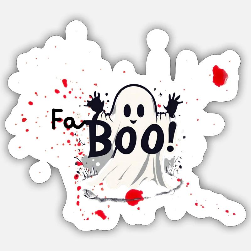 fa-BOO-lous Ghost Sticker Größe S (10 x 10 cm)