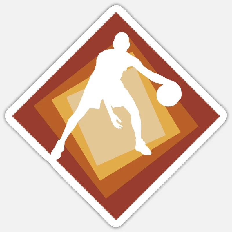 Rebond Hooping - Sticker taille S (10 x 10 cm) - blanc mat