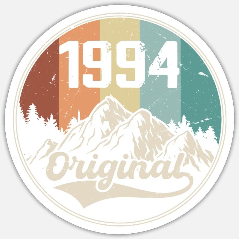 Original 1994 Geburtstagsgeschenk - 1994 - Sticker Größe S (10 x 10 cm) - Mattweiß