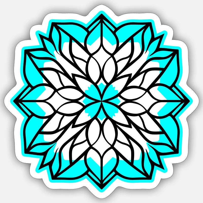 Snowflake Winter - Sticker size S (10 x 10 cm) - white matte