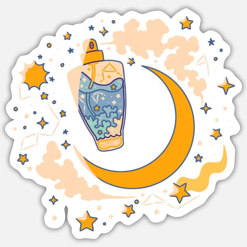 Moon Perfume - Sticker size S (10 x 10 cm) - white matte