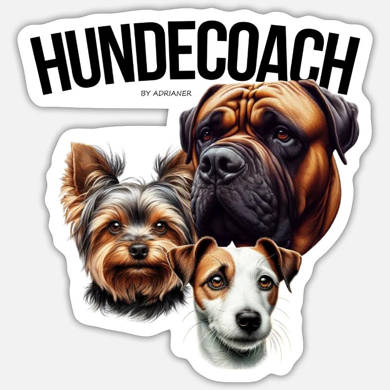 TRAINER - Sticker Größe S (10 x 10 cm) - Mattweiß
