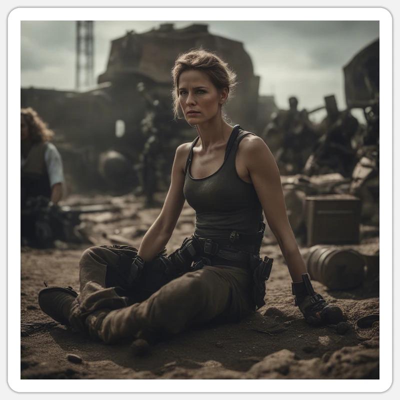 FALLOUT -Postapocalypse - Sticker Größe S (10 x 10 cm) - Mattweiß