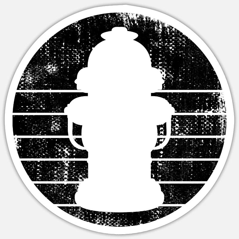 Fire Hydrant Sketch Sticker size S (10 x 10 cm)