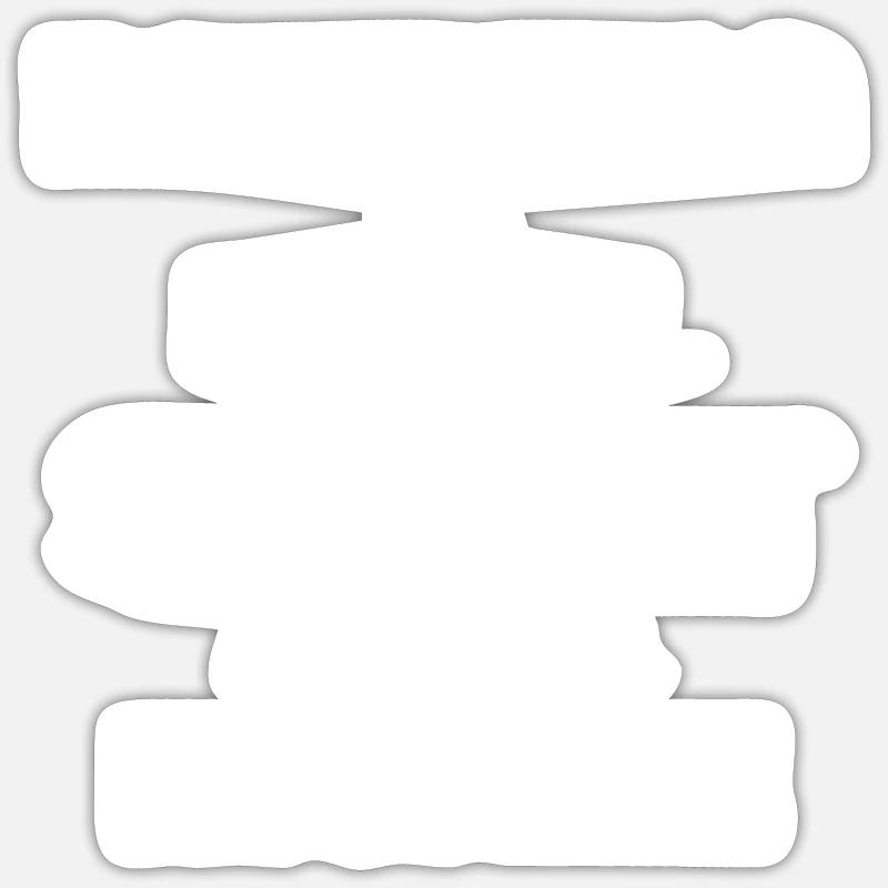 Fou de course à pied - Sticker taille S (10 x 10 cm) - blanc mat