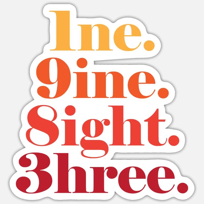 Millésime 1983 - Sticker taille S (10 x 10 cm) - blanc mat