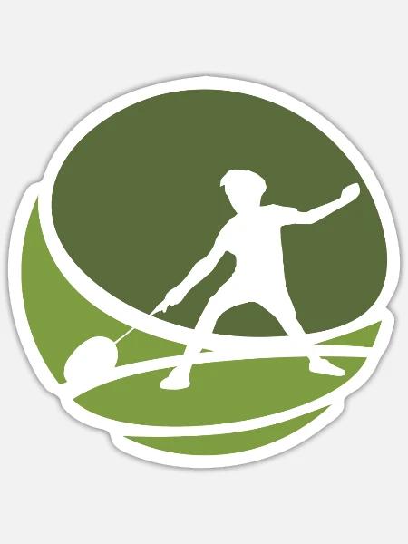 Badmintonschläger Badminton Badmintonspieler - Sticker Größe S (10 x 10 cm) - Mattweiß