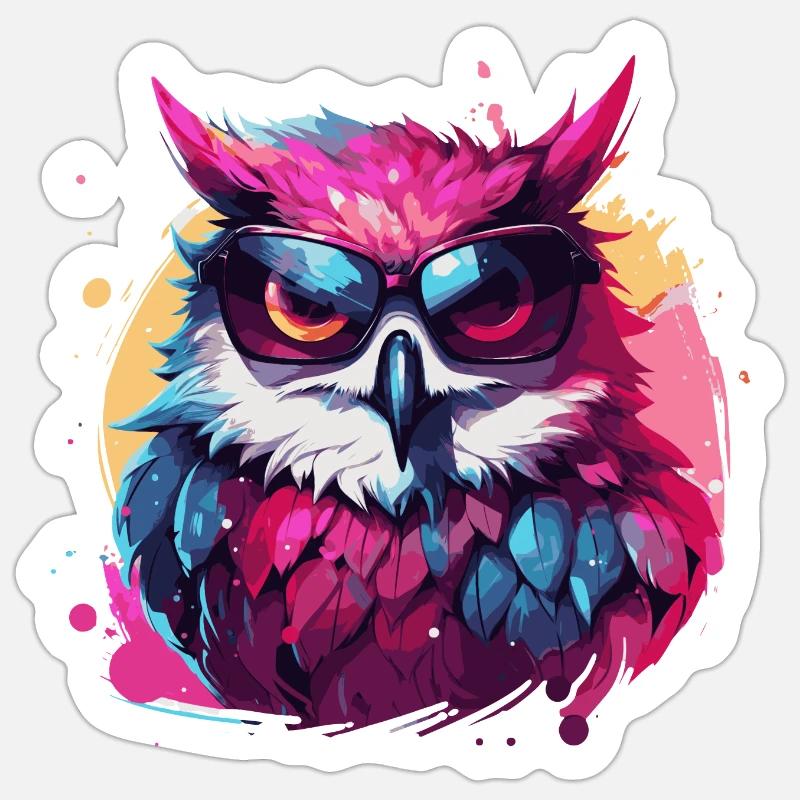 Knowledge Owl Sticker size S (10 x 10 cm)