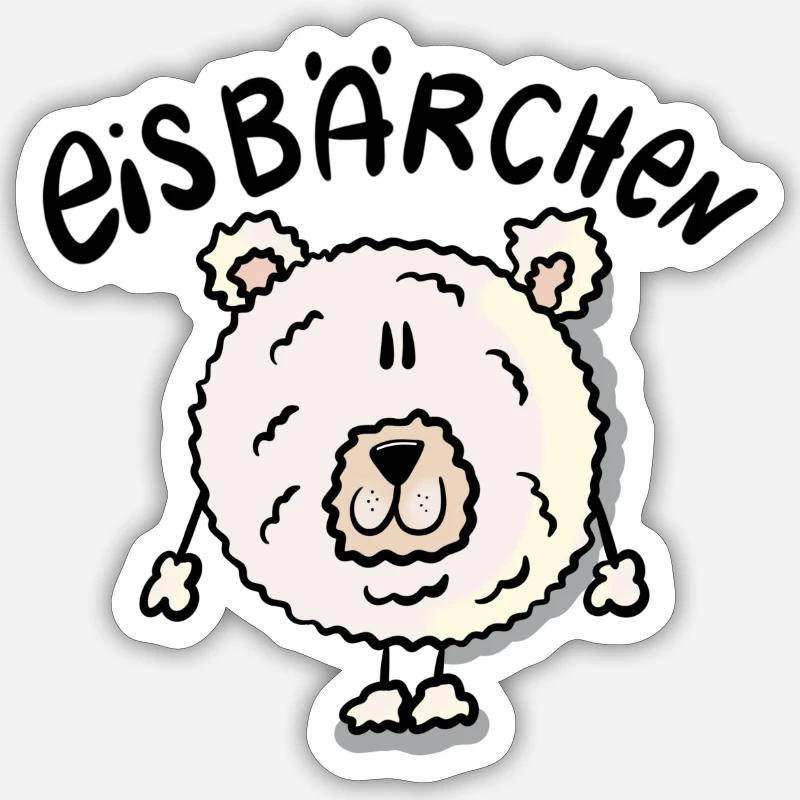 Eisbärchen - Sticker Größe S (10 x 10 cm) - Mattweiß