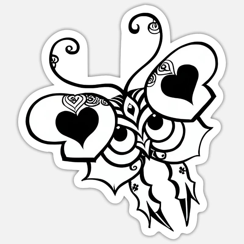 butterfly - Sticker size S (10 x 10 cm) - white matte