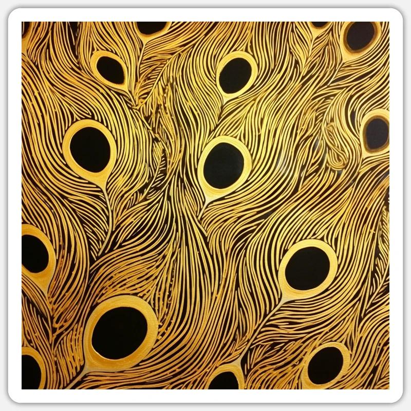 Peacock feather Sticker size S (10 x 10 cm)