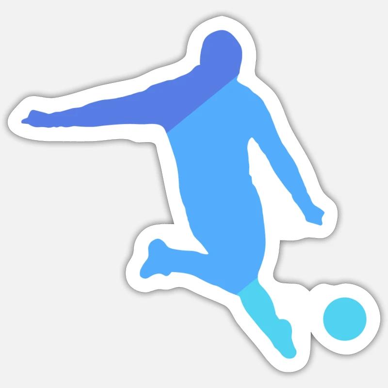 Soccer Kicker Header Goalkeeper - Sticker size S (10 x 10 cm) - white matte