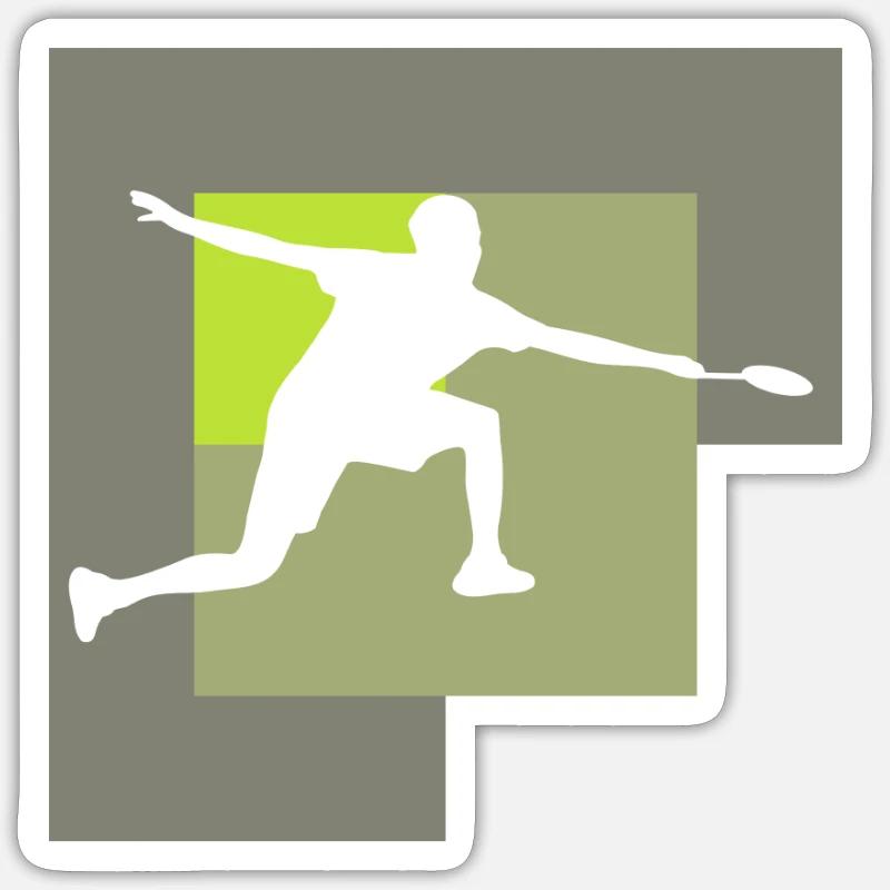 Badminton Clair Clair Clair - Sticker taille S (10 x 10 cm) - blanc mat