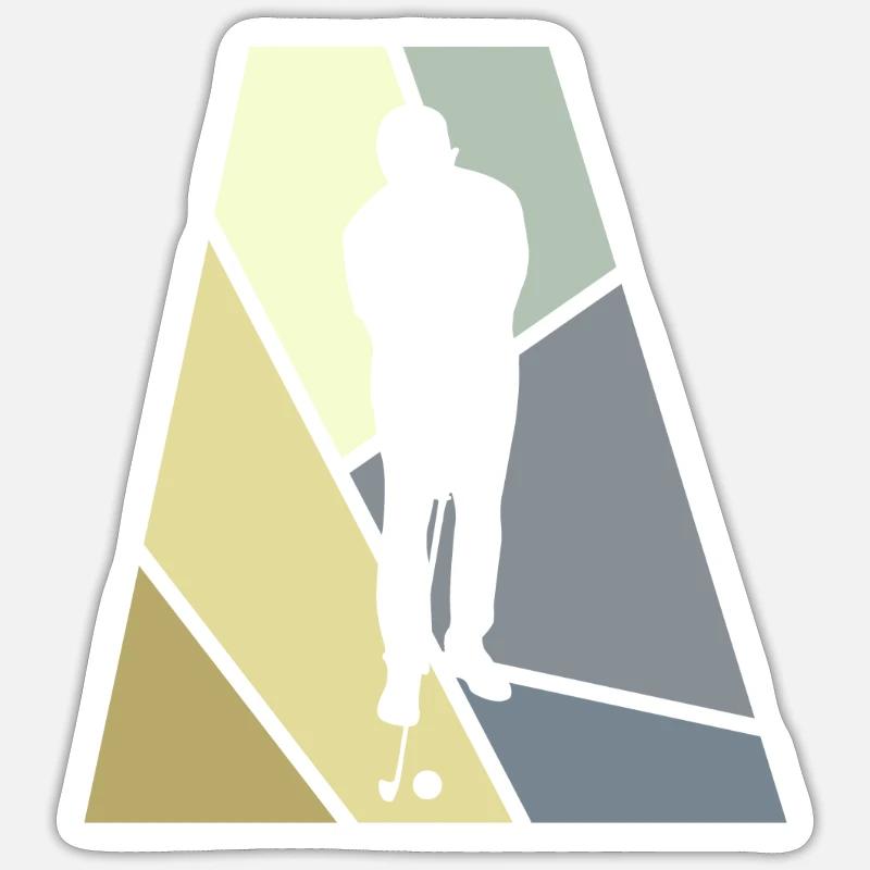 Golfball Par - Sticker Größe S (10 x 10 cm) - Mattweiß