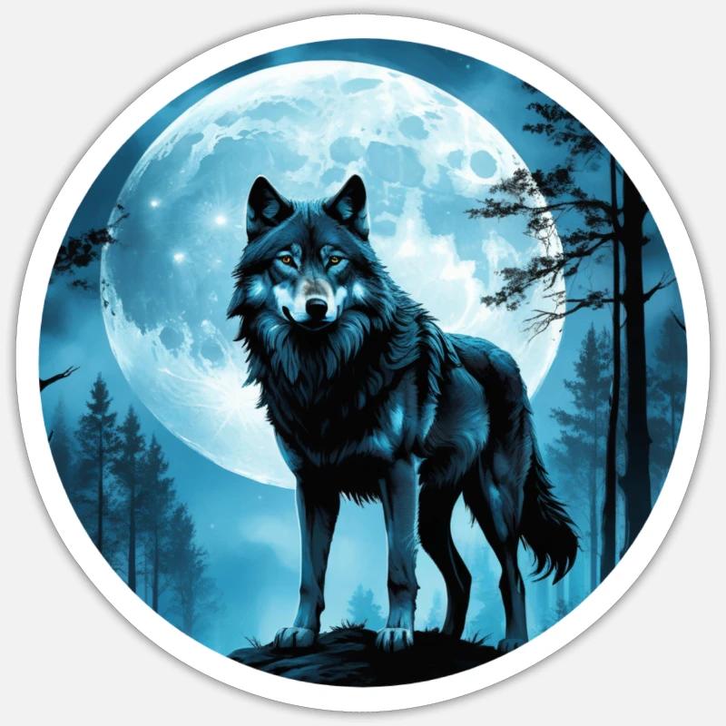Wolf Sticker Größe S (10 x 10 cm)