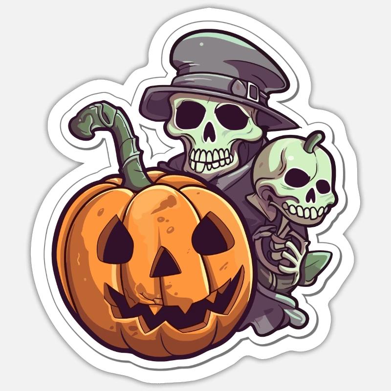 Pumpkin2 - Sticker size S (10 x 10 cm) - white matte