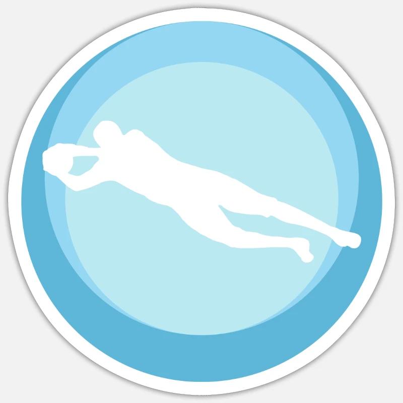 Elfmeter Verteidiger - Sticker Größe S (10 x 10 cm) - Mattweiß