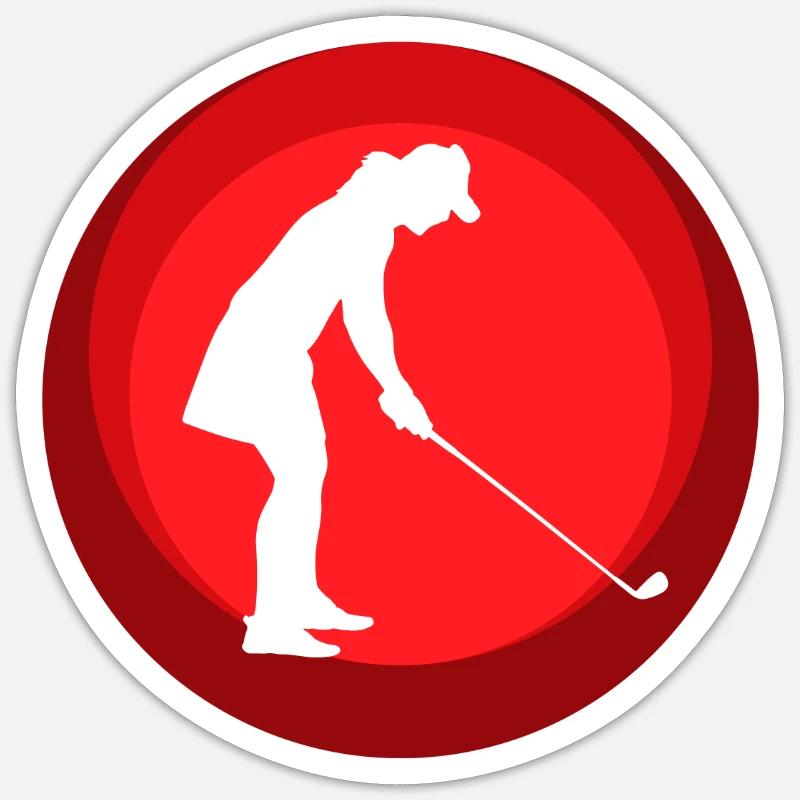 Balle de golf Par - Sticker taille S (10 x 10 cm) - blanc mat