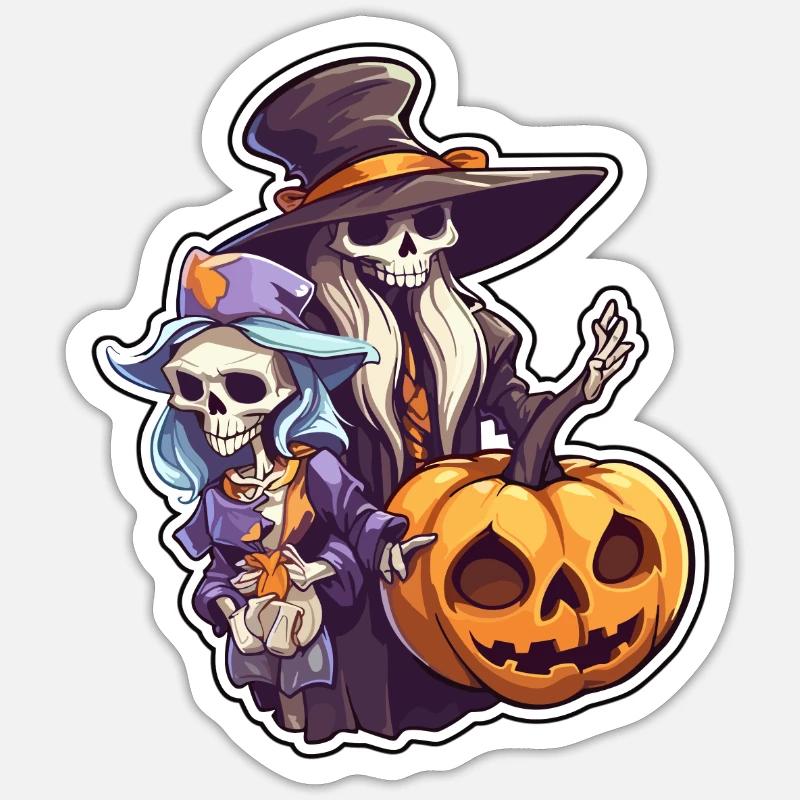Sorcière 4 - Sticker taille S (10 x 10 cm) - blanc mat