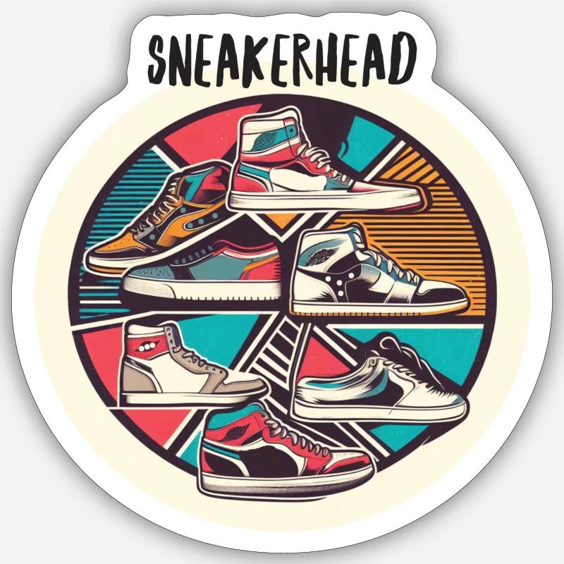 Sneakerhead - Sticker Größe S (10 x 10 cm) - Mattweiß