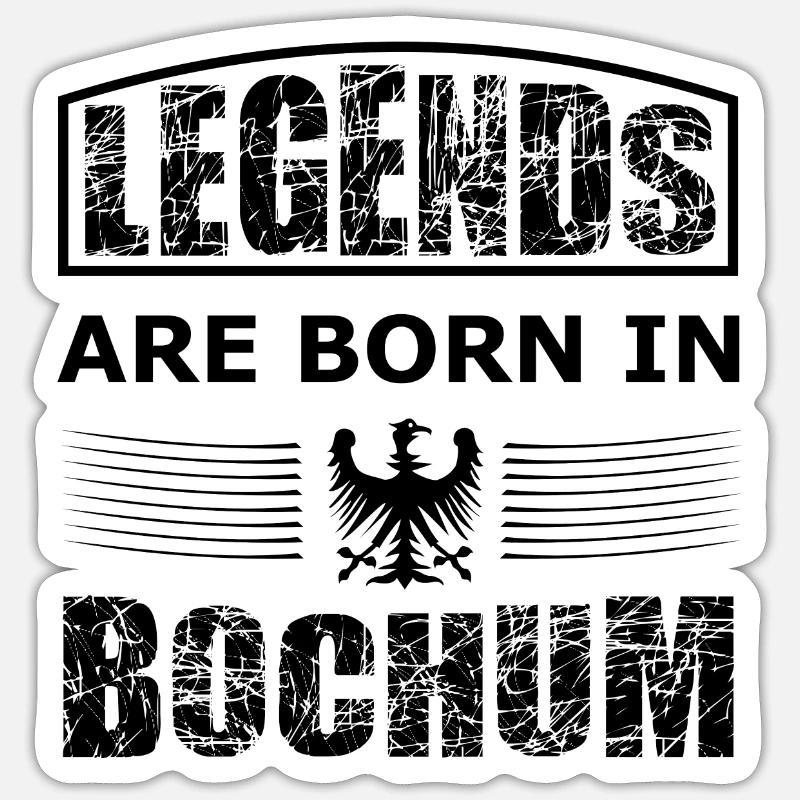 The legend from Bochum - Sticker size S (10 x 10 cm) - white matte