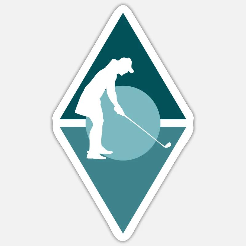 Golfeurs Golfeurs Golfeurs - Sticker taille S (10 x 10 cm) - blanc mat