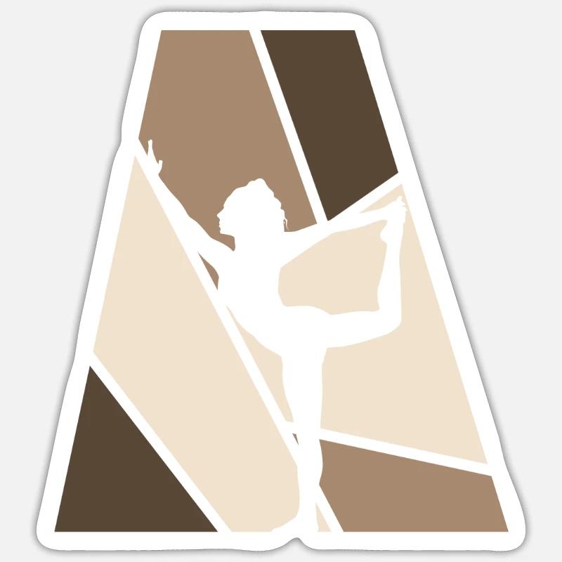 Vinyasa Barre Mantra - Sticker taille S (10 x 10 cm) - blanc mat