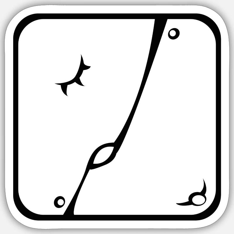 6 Kin Maya BLK Hug Sticker size S (10 x 10 cm)