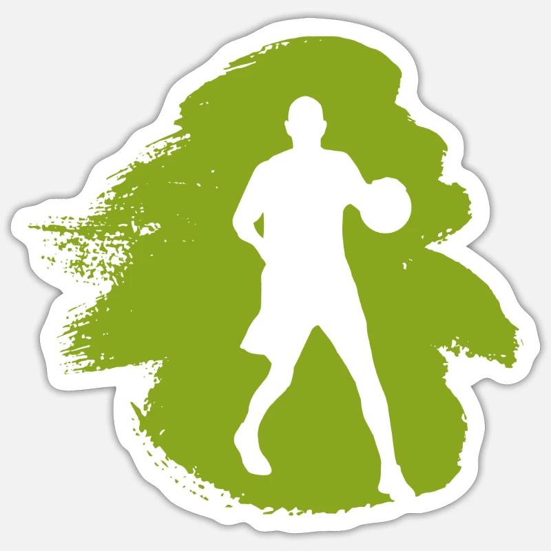 Basket-ball Rebond Hooping - Sticker taille S (10 x 10 cm) - blanc mat