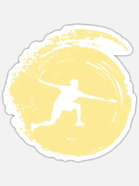 Badminton Badmintonspieler Badmintonschläger - Sticker Größe S (10 x 10 cm) - Mattweiß