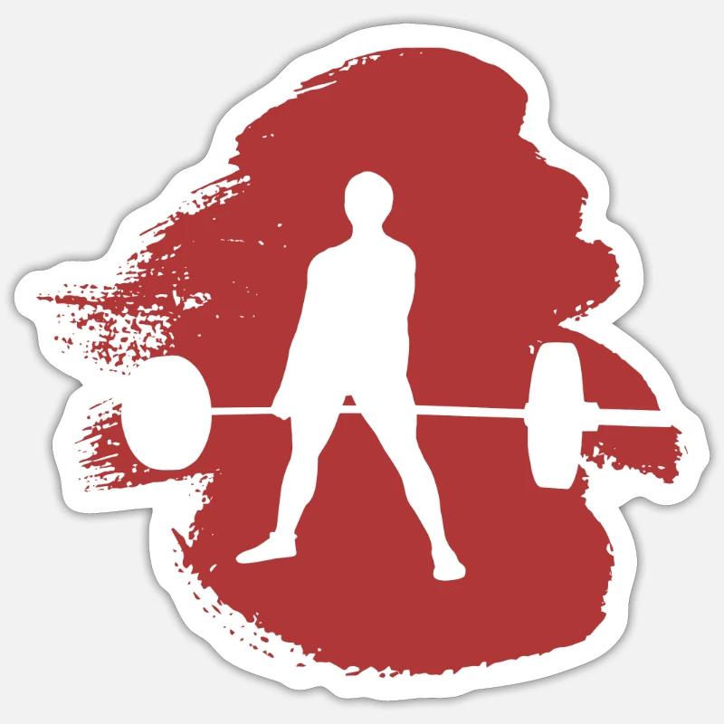 Bodybuilder Bodybuilder Gym - Sticker Größe S (10 x 10 cm) - Mattweiß