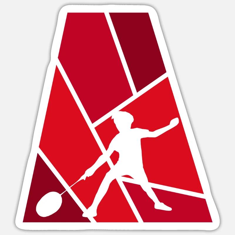 Drop Badminton Racket Sticker size S (10 x 10 cm)