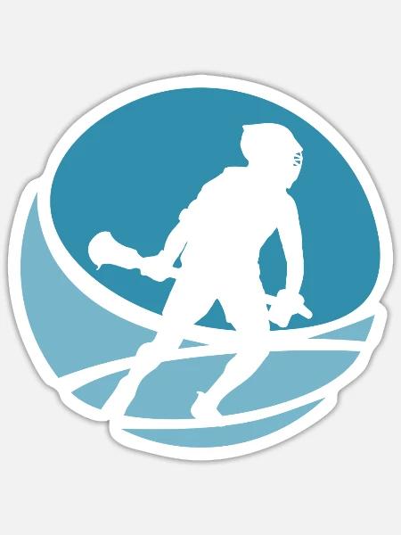 Lacrosse LSM Fogo - Sticker Größe S (10 x 10 cm) - Mattweiß