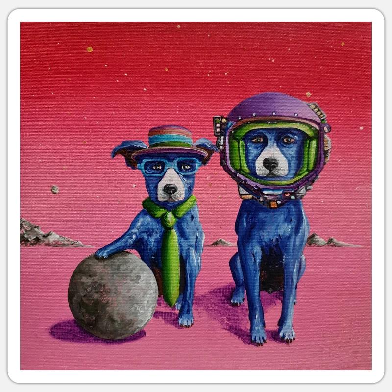 Space Encounter - Kosmisches Abenteuer Sticker Größe S (10 x 10 cm)