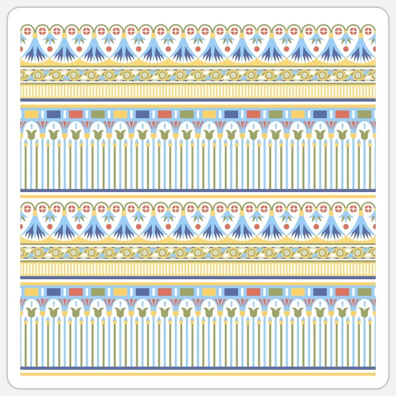 Egyptian Pattern IX - Sticker size S (10 x 10 cm) - white matte