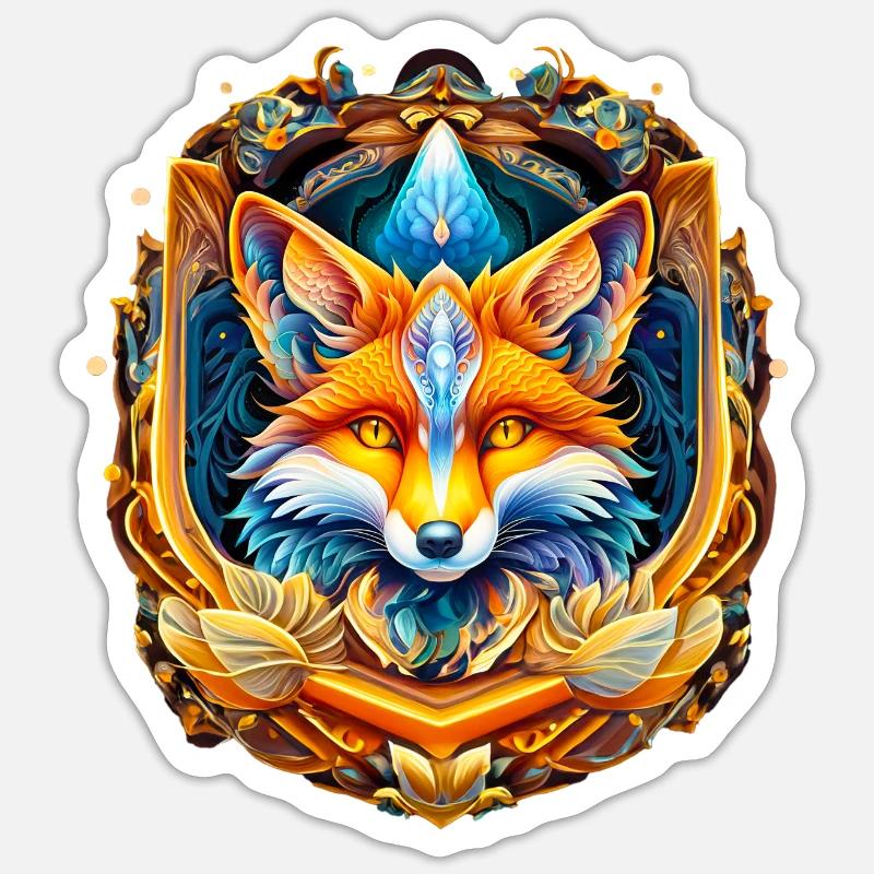 Mystifying Fox - Sticker size S (10 x 10 cm) - white matte