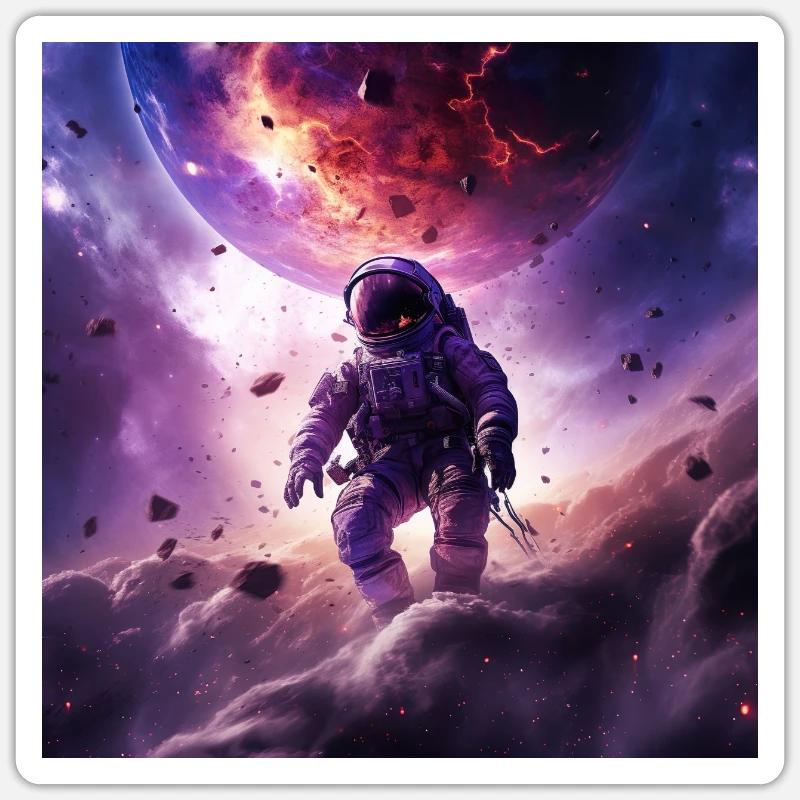 Spaceman Sticker Größe S (10 x 10 cm)