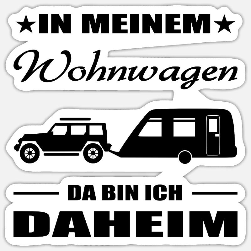 Camping - Sticker Größe S (10 x 10 cm) - Mattweiß