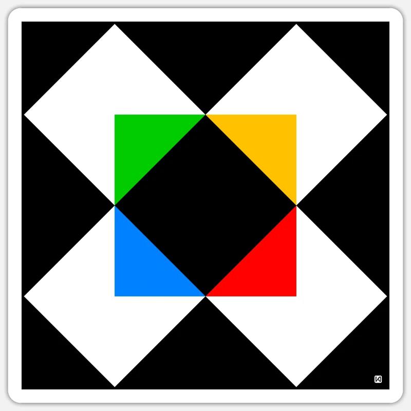 Triangle squared 2 Sticker size S (10 x 10 cm)